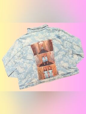 Handmade, Upcycled The Shinning Denim Jacket Size 14 (XL)